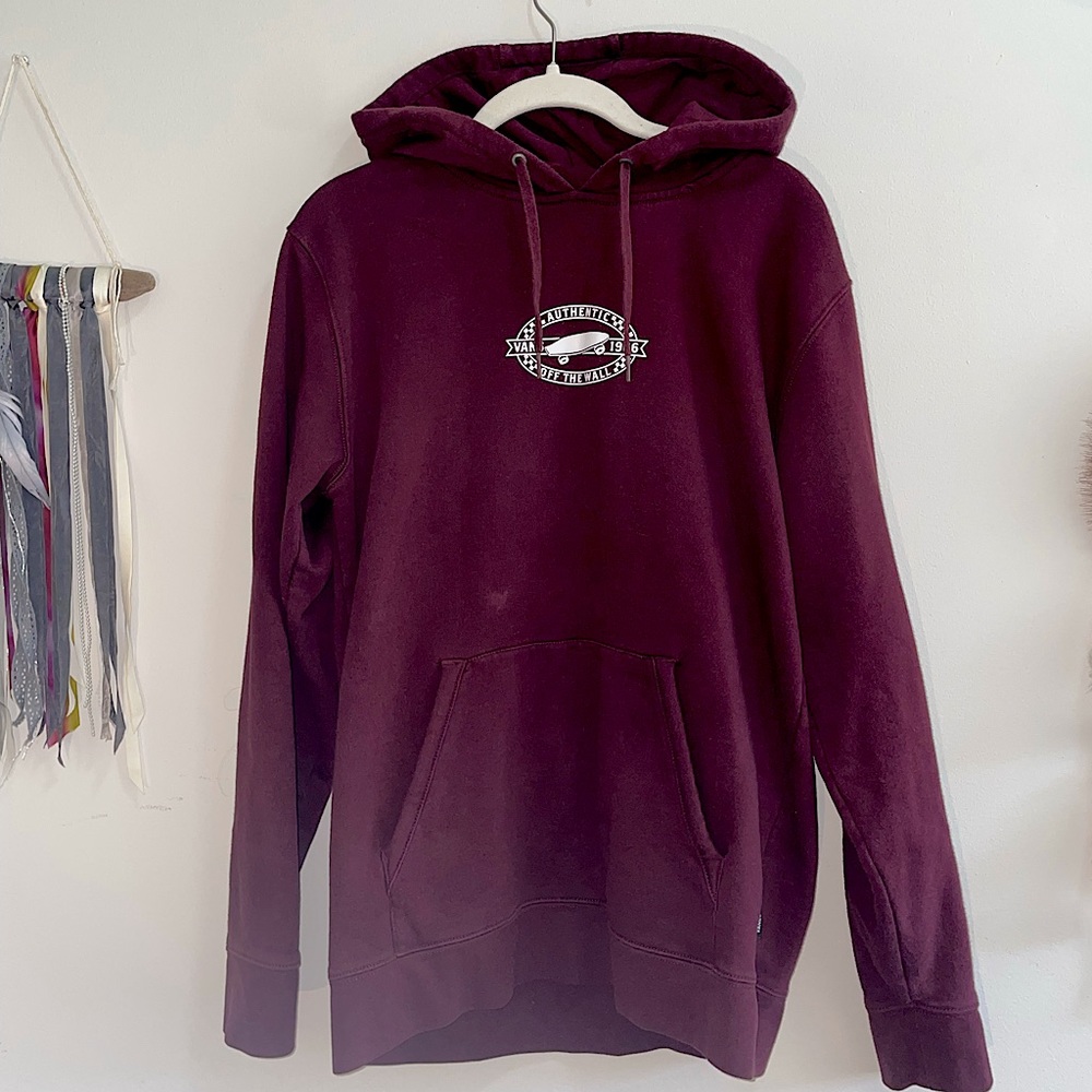 Vans off the wall maroon hoodie🥀
